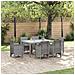 Tavolo da Giardino Grigio Chiaro 150x100x73 cm in Polyrattan - Foto miniatura 2