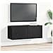 Armadi da muro per TV (Set di 2) - Rovere Nero, 80x30x30 cm, Legno ingegnerizzato - Foto miniatura 2