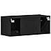 Armadi da muro per TV (Set di 2) - Rovere Nero, 80x30x30 cm, Legno ingegnerizzato - Foto miniatura 6