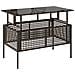 Set Divano da Giardino 4 pz Cuscini Marrone Polyrattan e Vetro - Foto miniatura 8