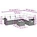 Set Divani da Giardino 7pz con Cuscini Grigio Chiaro Polyrattan - Foto miniatura 9