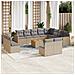 Set Divano da Giardino 13 pz con Cuscini Beige in Polyrattan - Foto miniatura 2