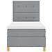 Letto con Box Spring Grigio Chiaro 80x200 cm Tessuto - Foto miniatura 8