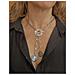 Collana Con Cravatta E Doppia Chiusura A Moneta In Argento - Foto miniatura 4