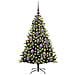 Albero di Natale Artificiale Pieghevole 150 LED Verde 120 cm - Foto miniatura 3
