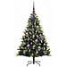 Albero di Natale Artificiale Pieghevole 150 LED Verde 120 cm - Foto miniatura 4
