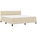 Letto a molle con materasso Crema 180 x 200 cm Tessuto - Foto miniatura 1