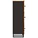 Alto Mobile da Stoccaggio con porta Marrone 40 x 33 x 110 cm - Foto miniatura 4