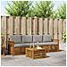Set divani con cuscino 5 pcs Grigio Naturale e Chiaro - Foto miniatura 2
