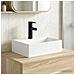 Lavabo da bagno Nero Opaco 39 x 30,5 x 12,5 cm Metallo - Foto miniatura 4