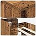 Struttura Letto Loft con Mobile con porta 3 pz Legno antico - Foto miniatura 6