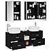 Set di mobili per il bagno 5 pcs Rovere Nero - Foto miniatura 3