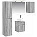 Set di Armadi da Bagno 5 pcs Sonoma grigio 40 x 10,5 x 60,5 cm - Foto miniatura 1