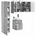 Set di Armadi da Bagno 5 pcs Sonoma grigio 40 x 10,5 x 60,5 cm - Foto miniatura 2