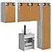 Set di Armadi da Bagno 5 pcs Sonoma grigio 40 x 10,5 x 60,5 cm - Foto miniatura 7