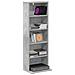 Mobile per CD Grigio Cemento 33 x 23,5 x 97,5 cm - Foto miniatura 3