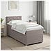 Letto box spring con materasso Tortora 90 x 190 cm Tessuto - Foto miniatura 2
