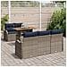 Set Divano da Giardino 6 pz grigio e blu navy - Foto miniatura 5