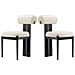 Set Di 2 Sedie Da Pranzo Schienale Cilindrico 50x61.5x78.5cm - Beige - Foto miniatura 1