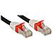 Cavo di Rete Patch Cat. 6 (A) SSTP - S / FTP PIMF 10 GBit privo di alogeni, nero, 50m - Foto miniatura 1