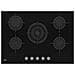 Piano Cottura HILW 75222 S a Gas 5 Fuochi Gas Colore Nero - Foto miniatura 1