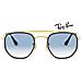 Occhiali Da Sole Ray Ban 3648m 91673f Marshal Oro Sfumati Cal 52 - Foto miniatura 4