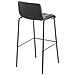 Sgabello Bar Hoover in Tessuto I Sgabello Alto Design 4 Gambe in Metallo I Sedia Sgabello Impilabile con Schienale I Sgabello Bancone H 76 CM Grigio Scuro Base Nero - Foto miniatura 4