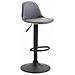 Sgabello Design Kiel in Similpelle - Sgabello da Cucina Girevole e con Altezza Regolabile I Sgabello da Bar Imbottito e con Poggiapiedi Grigio Nero - Foto miniatura 1
