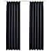 Tende Oscuranti Con Ganci 2 Pz Nere 140x175 Cm - Foto miniatura 2