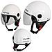 Casco Jet Demi Scooter Moto Omologato Ece 22 Visiera Antigraffio Bianco S - Foto miniatura 1