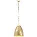 Lampada A Sospensione Industriale 25 W Ottone Rotonda 32 Cm E27 - Foto miniatura 6