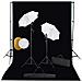Kit Studio Fotografico con Luci Ombrelli Fondale e Riflettore - Foto miniatura 1