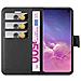 Custodia Compatibile Con Samsung Galaxy S10 In Nero Carbone - Coperchio Protettiva Con Chiusura Magnetica, Funzione Stand E Tasca Per Le Carte - Foto miniatura 7