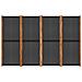 Paravento A 4 Pannelli Nero 280x180 Cm - Foto miniatura 5