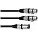 Cavo adattatore Xlr (m) / 2xxlr (f) 1.5 Bk - Foto miniatura 1