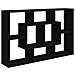 Scaffale A Parete Nero 85x16x52,5 Cm In Legno Multistrato - Foto miniatura 2