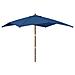 Ombrellone Da Giardino Con Palo In Legno Azzurro 300x300x273 Cm - Foto miniatura 2