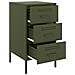 Comodini 2 pz Verde Oliva 36x39x68 cm in Acciaio - Foto miniatura 10