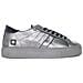 Mezze Scarpe Italiane Da Donna In Pelle Lucida Argento 36 - Foto miniatura 2