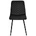 Set Di 4 Sedie Da Pranzo Havre Velluto Nero - Foto miniatura 4