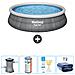Piscina Fuori Terra - In Giro - 457x84 Cm - Grigio - Include Accessori Coordinati Cb50 - Foto miniatura 1
