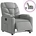 Poltrona Elettrica Reclinabile Grigio Chiaro in Tessuto - Foto miniatura 1