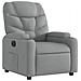 Poltrona Elettrica Reclinabile Grigio Chiaro in Tessuto - Foto miniatura 3
