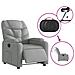 Poltrona Elettrica Reclinabile Grigio Chiaro in Tessuto - Foto miniatura 5