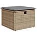 Set Divano da Giardino 9 pz con Cuscini Beige in Polyrattan - Foto miniatura 6