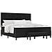 Letto a Box Spring con Materasso e Panchina Nero 200x200 cm Tessuto - Foto miniatura 1