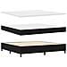 Letto a Box Spring con Materasso e Panchina Nero 200x200 cm Tessuto - Foto miniatura 3