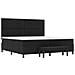 Letto a Box Spring con Materasso e Panchina Nero 200x200 cm Tessuto - Foto miniatura 8