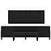 Letto a Box Spring con Materasso e Panchina Nero 200x200 cm Tessuto - Foto miniatura 9