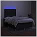 Letto a Molle con Materasso e LED Nero 120x190 cm in Tessuto - Foto miniatura 4